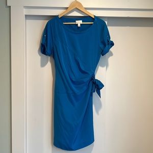 Donna Morgan Blue silk dress with slip underneath